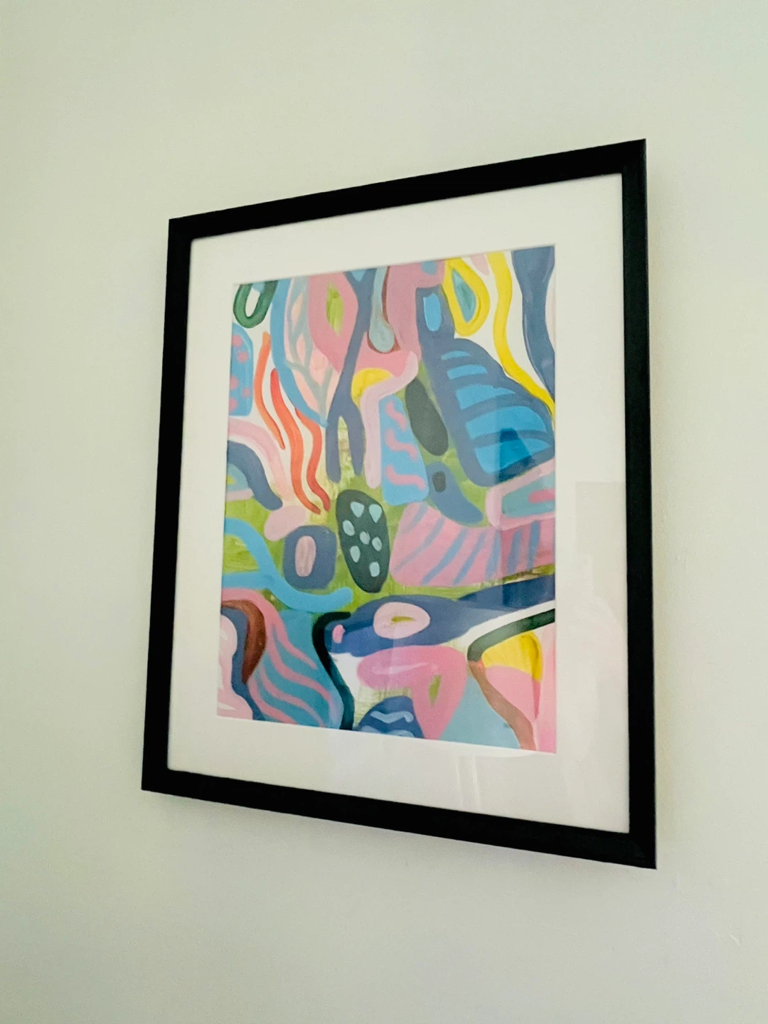 Framed Abstract Painting 17x22
