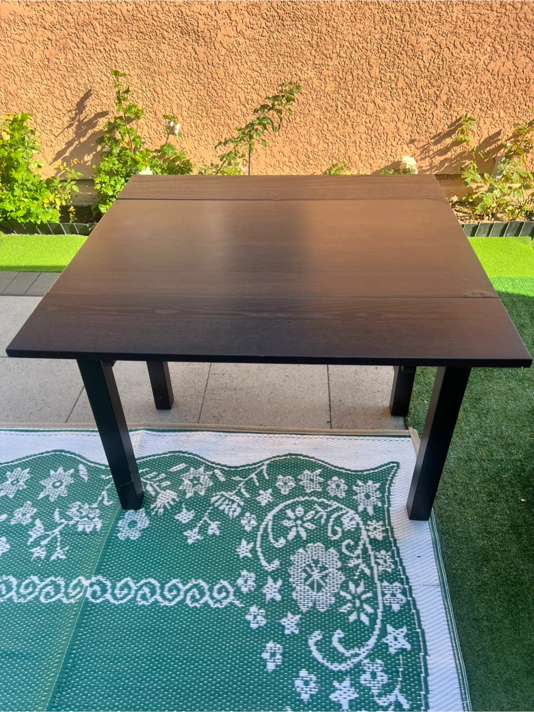Black Wooden Extendable Table - photo 3