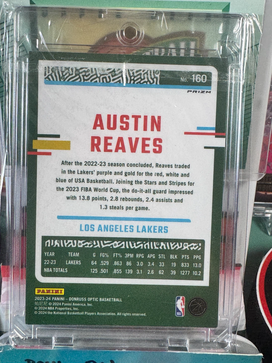 Austin Reaves 2023-24 Panini Donruss Optic Basketball Card - photo 4