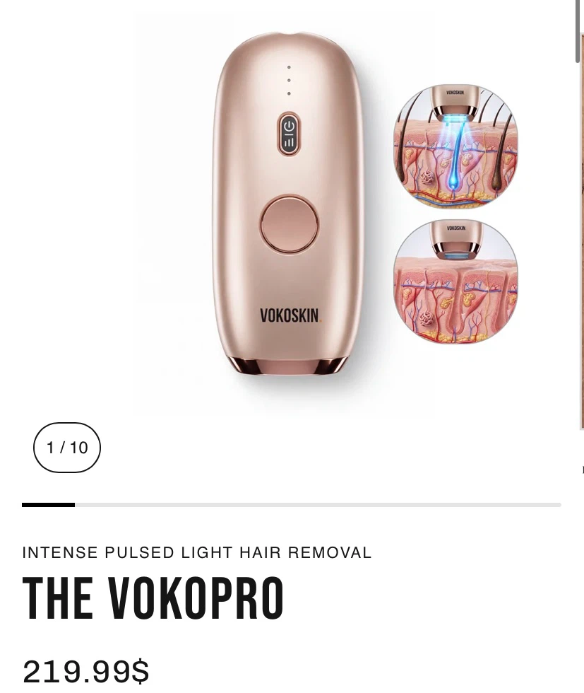 Sealed Vokoskin The Vokopro IPL Hair Remover - photo 4