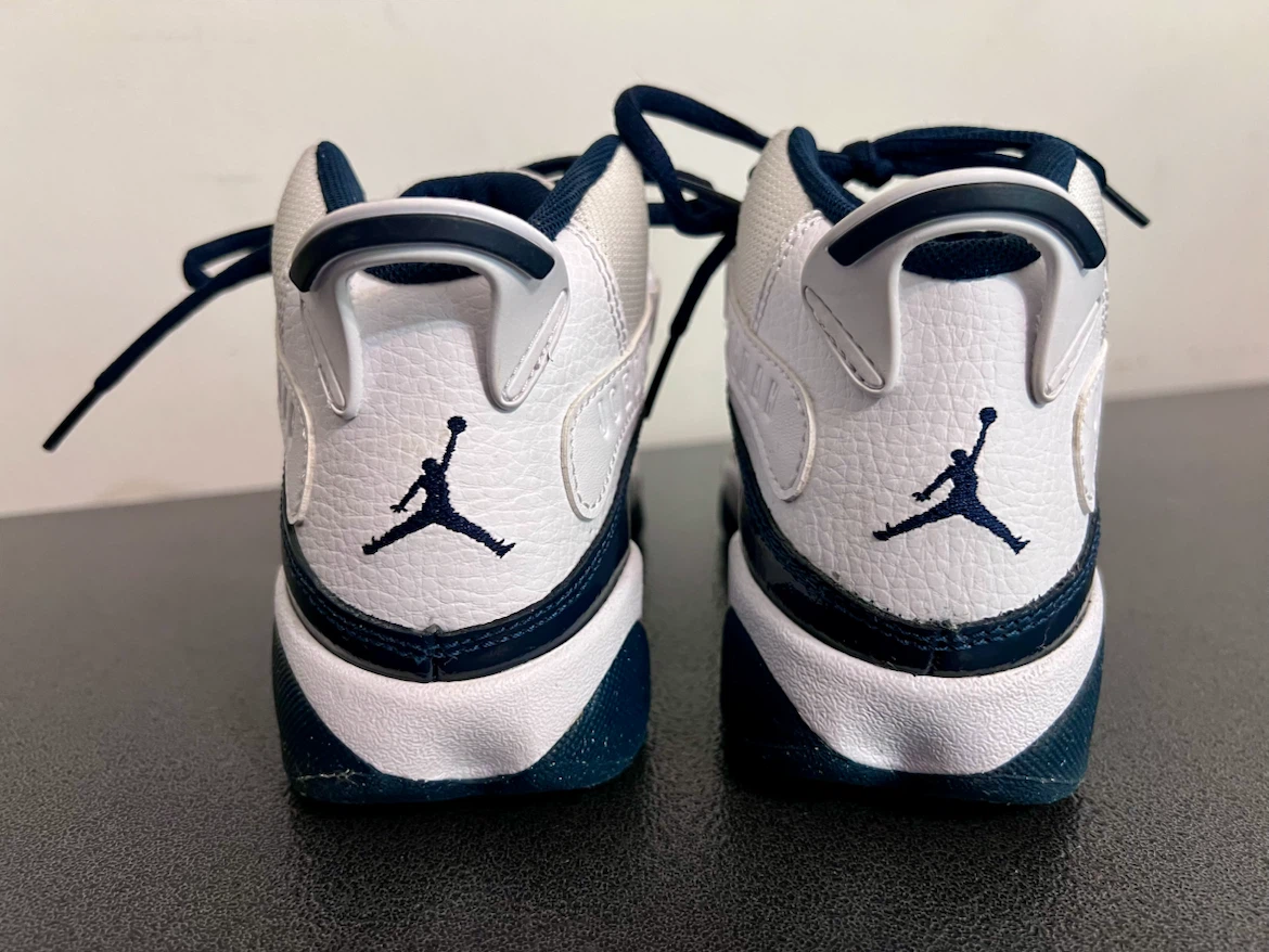 Jordan 6 Rings – White/Navy Blue – Size 1Y – Like New - photo 2