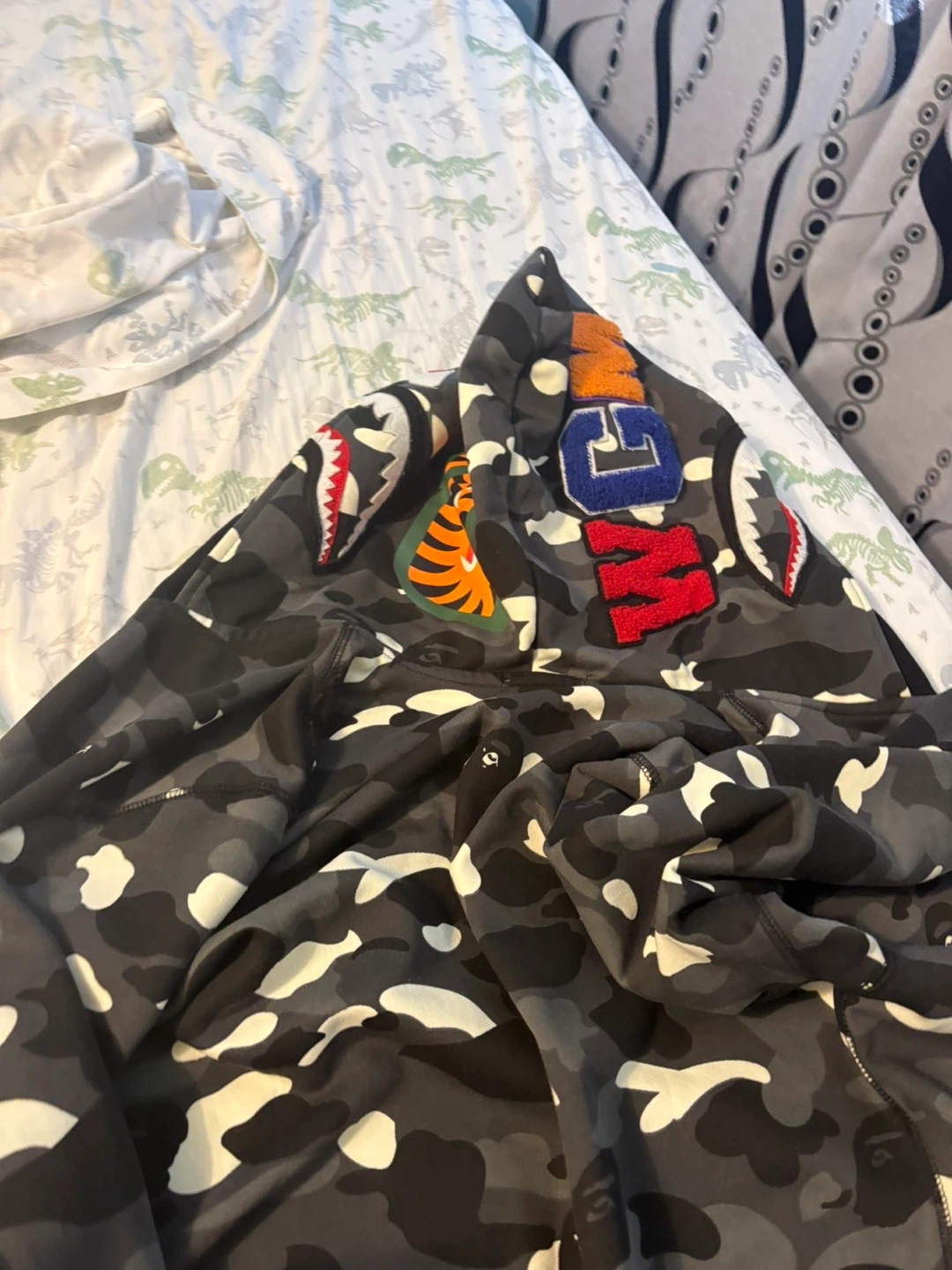 BAPE Full Zip Hoodie Camo Shark - photo 3