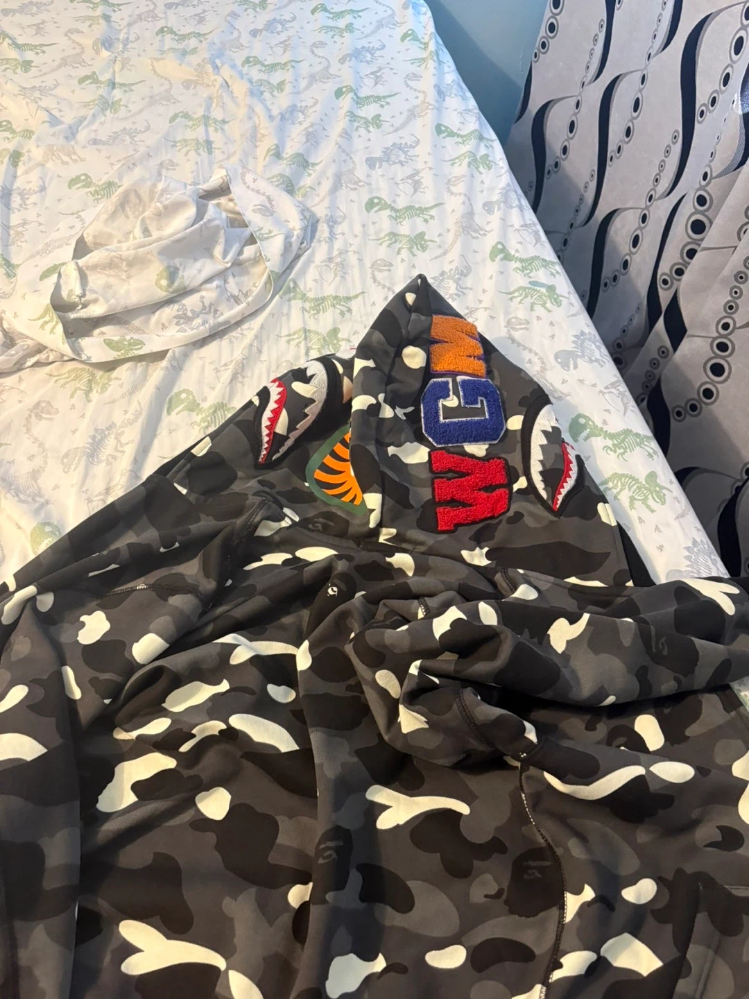 BAPE Full Zip Hoodie Camo Shark - photo 4
