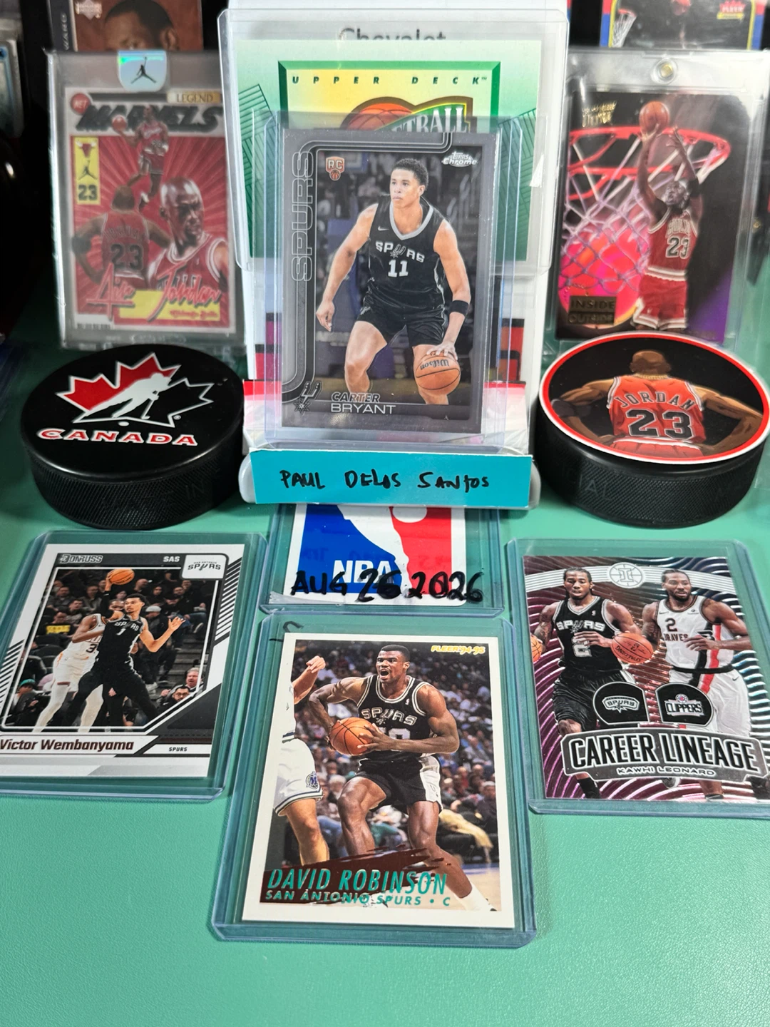 Collection of San Antonio Spurs Basketball Cards