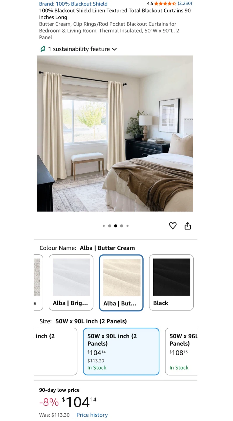 100% Blackout Shield Textured Curtains - photo 2