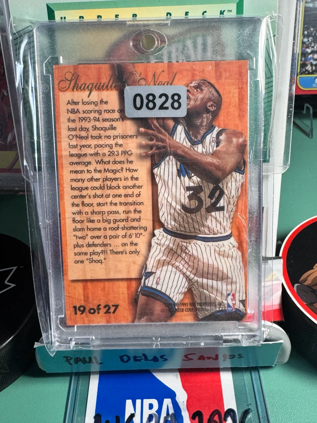 1993-94 Shaquille O'Neal Hardwood Leader Basketball Card - photo 3