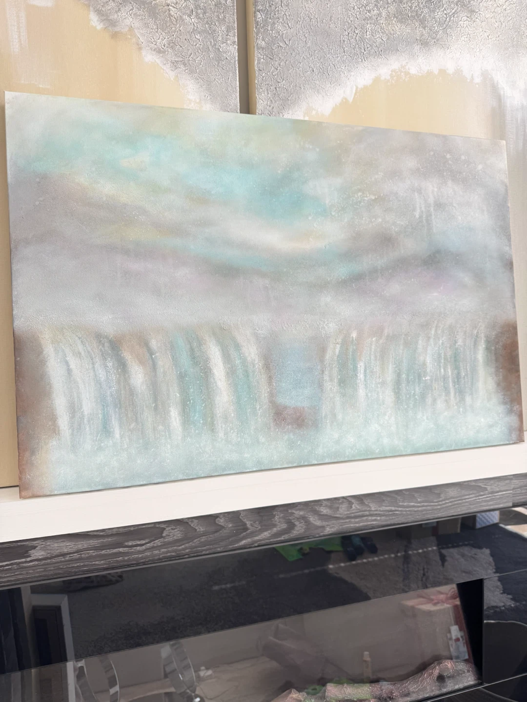 Large Landscape Waterfall Original Acrylic Painting - photo 2