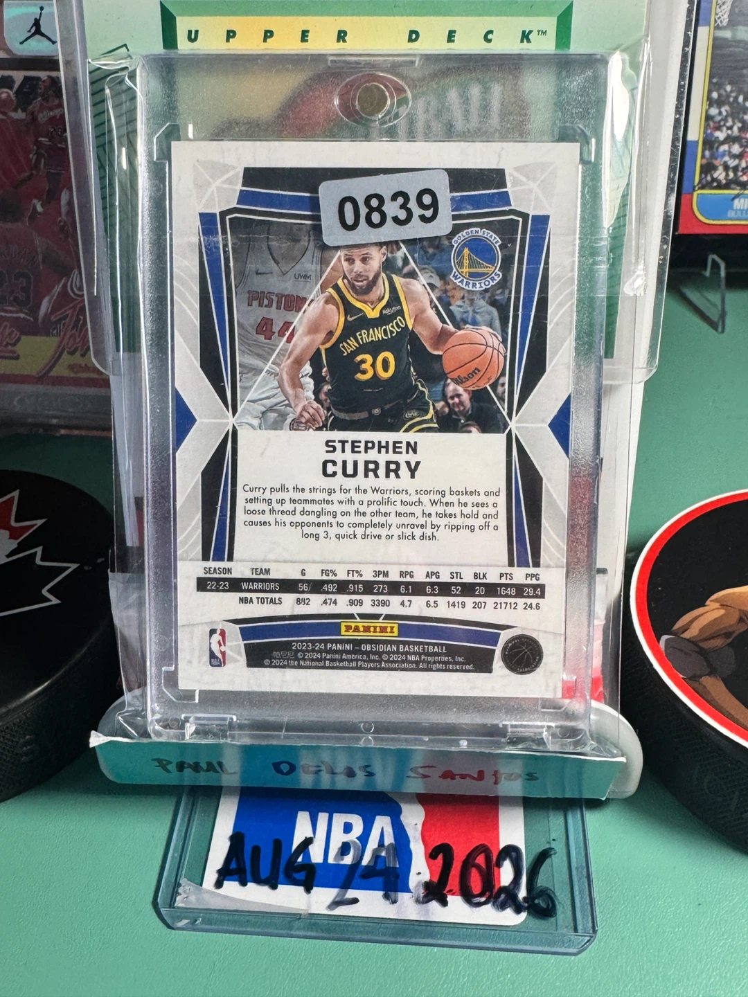 2023-24 Panini Obsidian Stephen Curry Basketball Card - photo 3