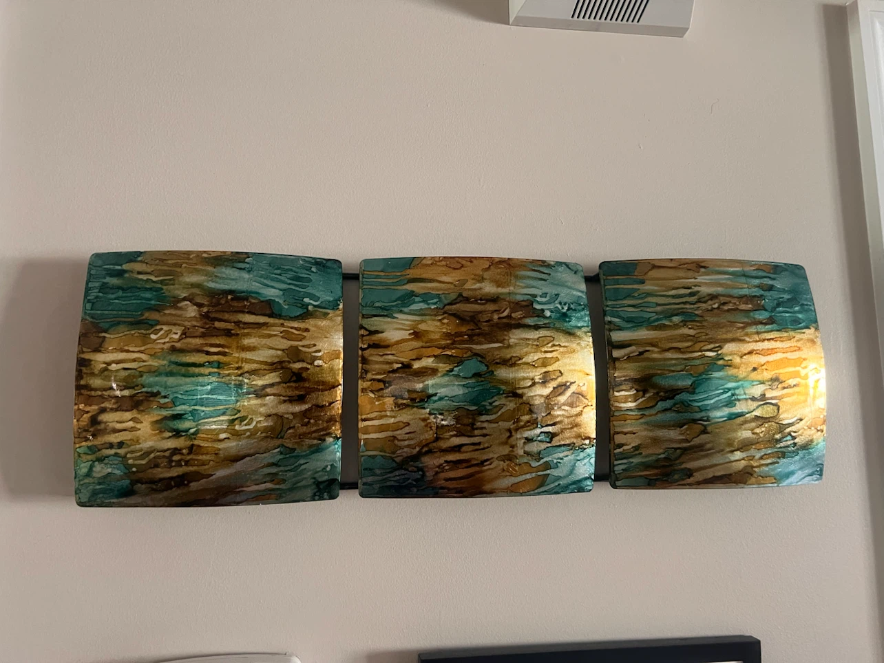 Set of 3 Metal Wall Art Panels