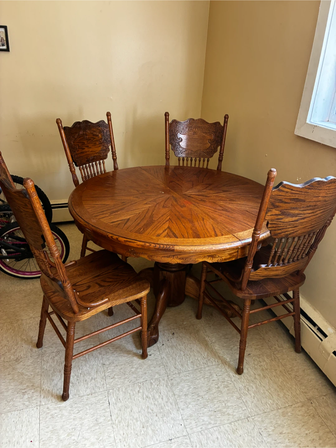 Wooden Dining Table and Chairs Set