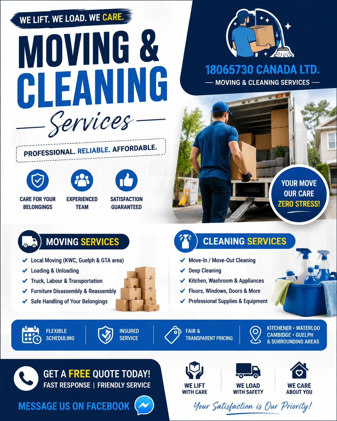 Moving & Cleaning Services by 18065730 Canada Ltd.