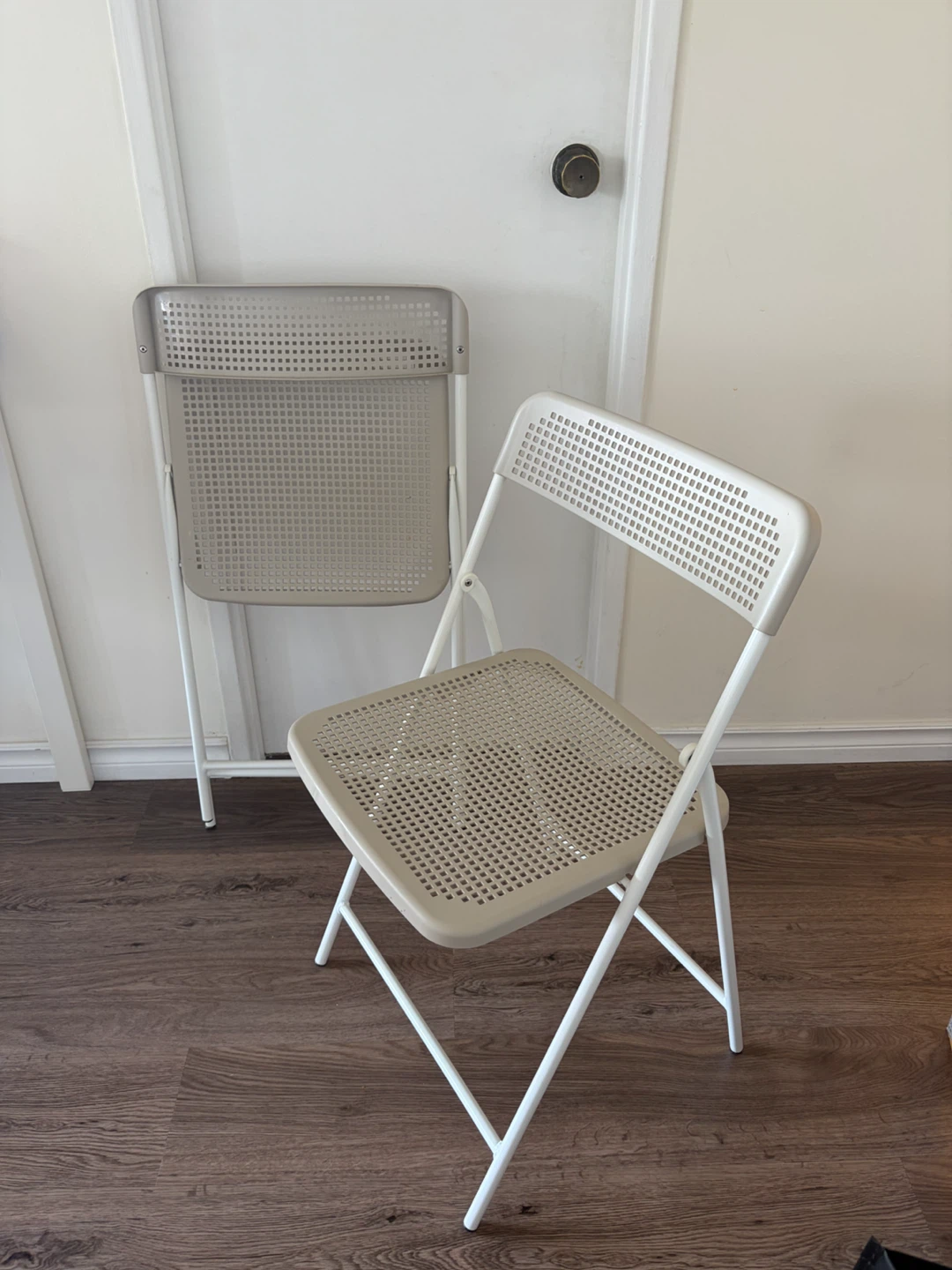 LAST DAY - Folding Chairs (Set of 2) - Beige