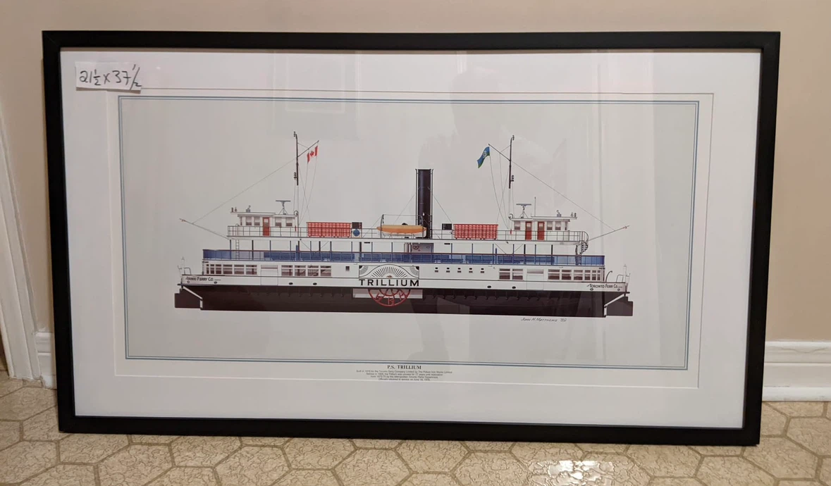 Framed Print of P.S. Trillium Toronto Ferry - 21 1/2" x 37 1/2"