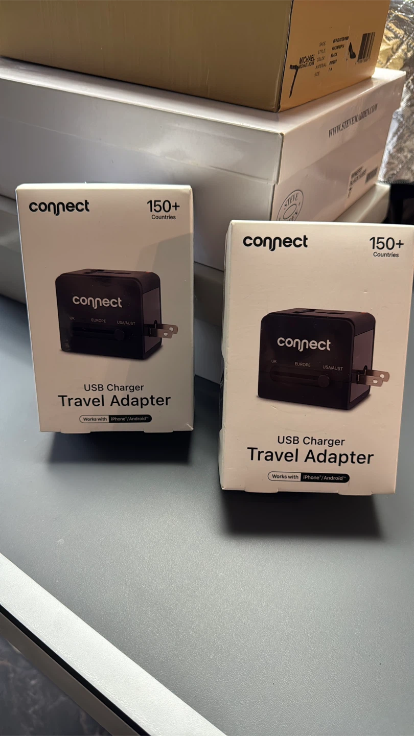 Connect USB Charger Travel Adapter - Black