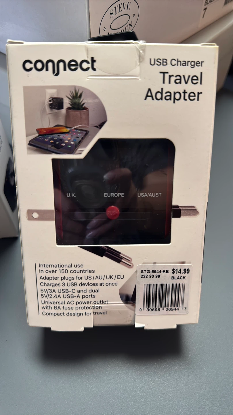 Connect USB Charger Travel Adapter - Black - photo 3