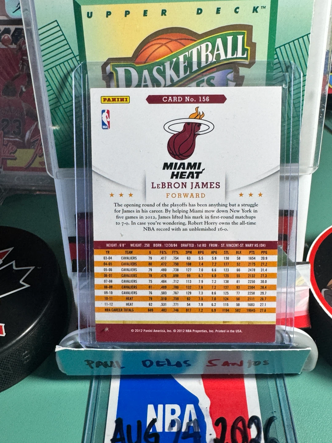 LeBron James NBA Hoops Miami Heat Basketball Card - photo 3