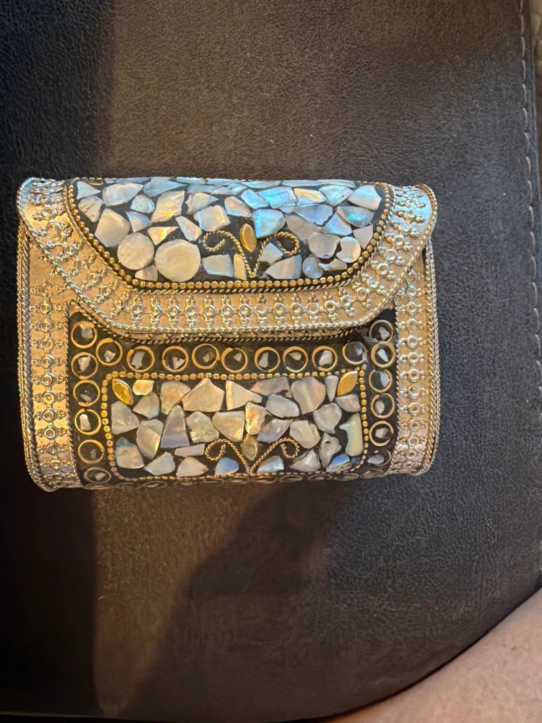 Karma Highway Ornate Clutches Evening Bag with Chain