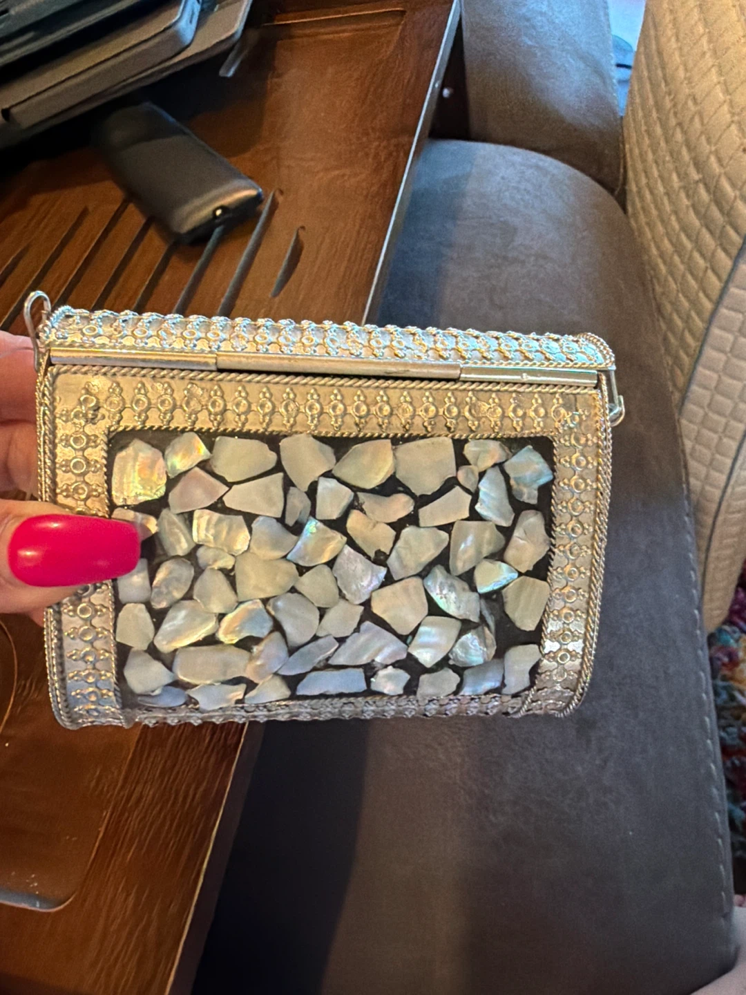 Karma Highway Ornate Clutches Evening Bag with Chain - photo 5