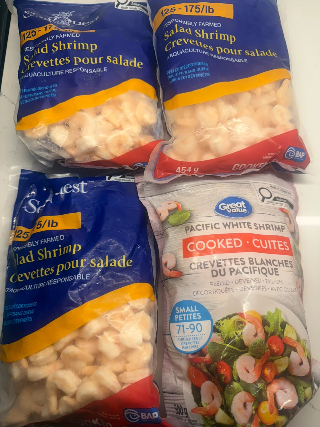 Cooked Salad Shrimp - 2 Bags