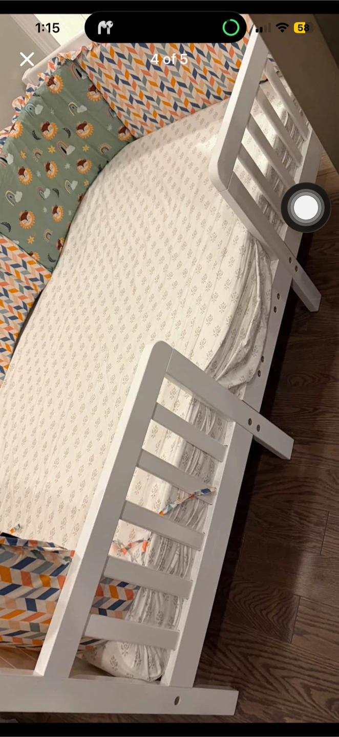 Dream On Me Hudson 3 in 1 Convertible Toddler Bed - White - photo 2