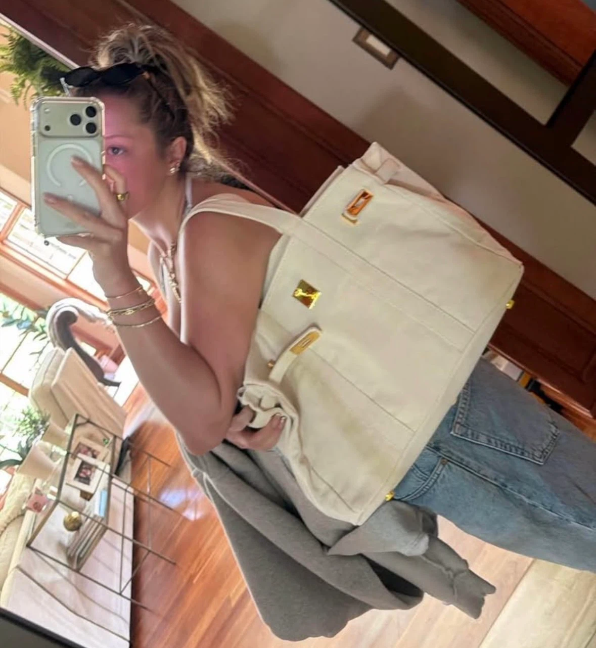 New Cream-coloured canvas tote bag BOATKIN