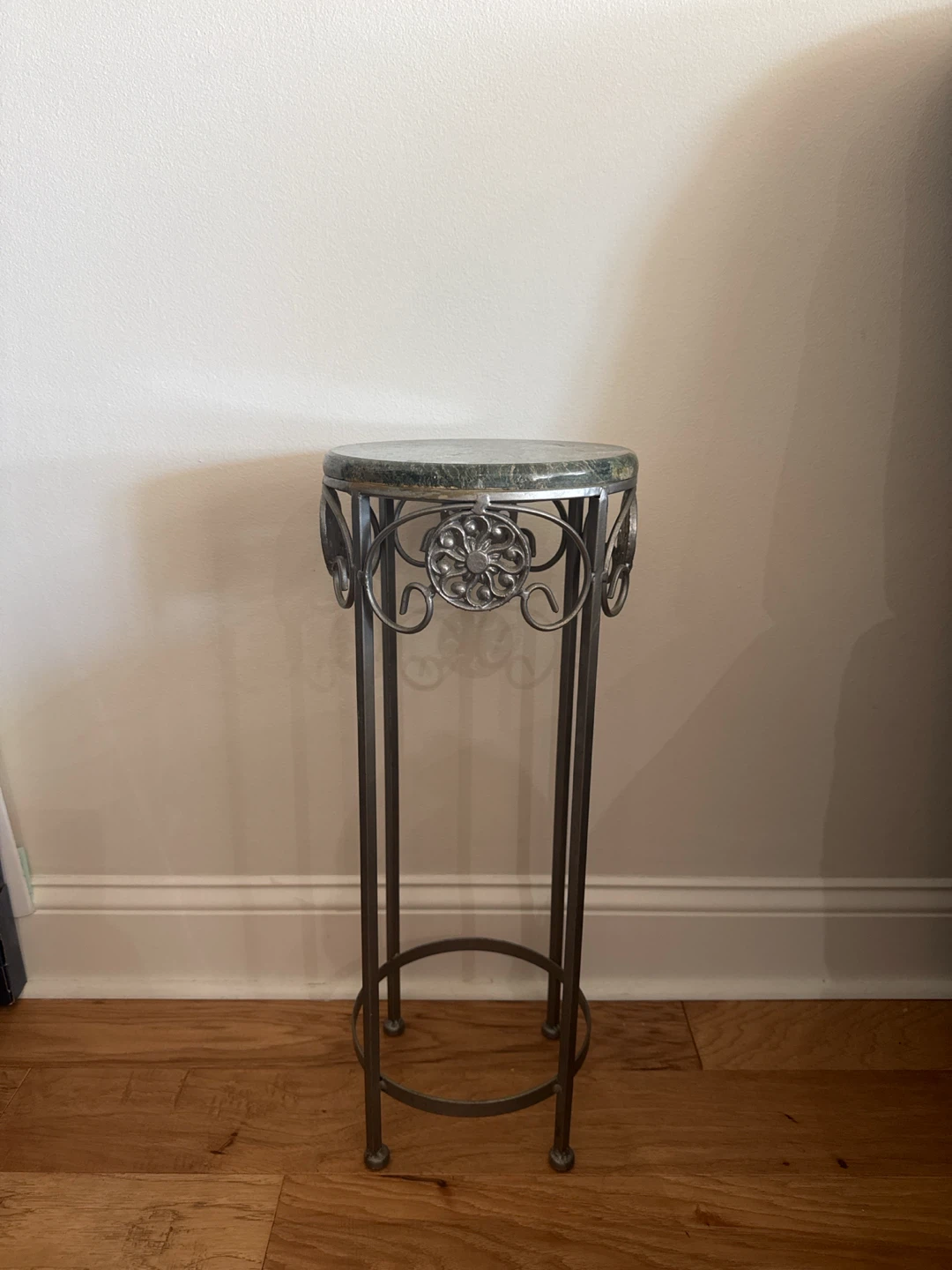 Marble Top Metal Plant Stand