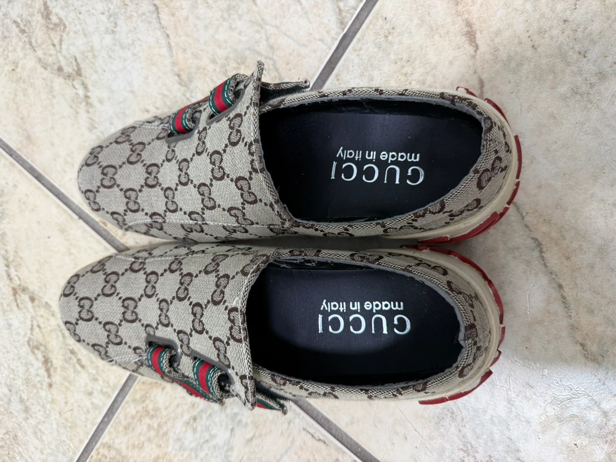 Gucci Monogram Canvas Slip-On Sneakers - photo 2