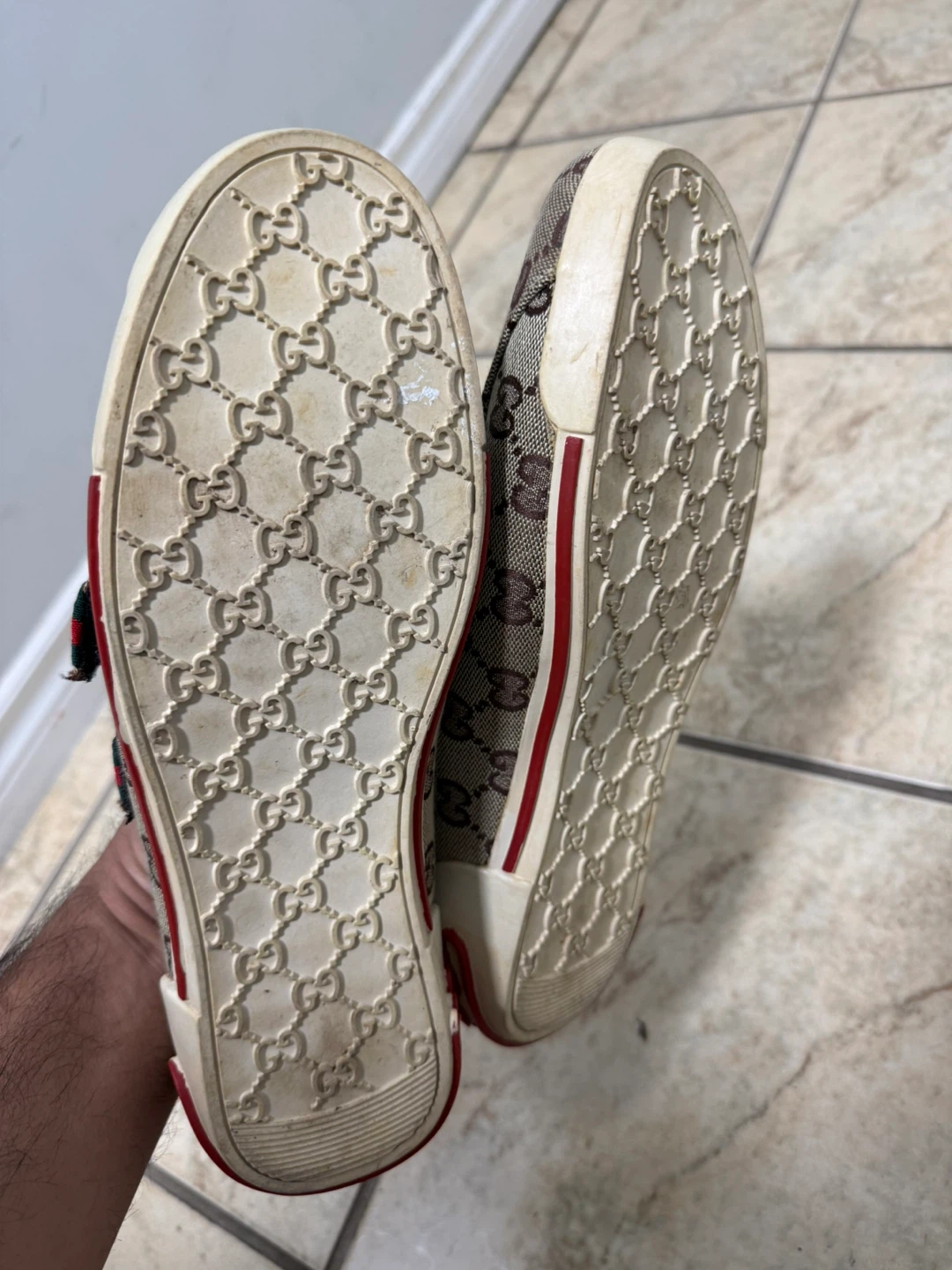 Gucci Monogram Canvas Slip-On Sneakers - photo 4