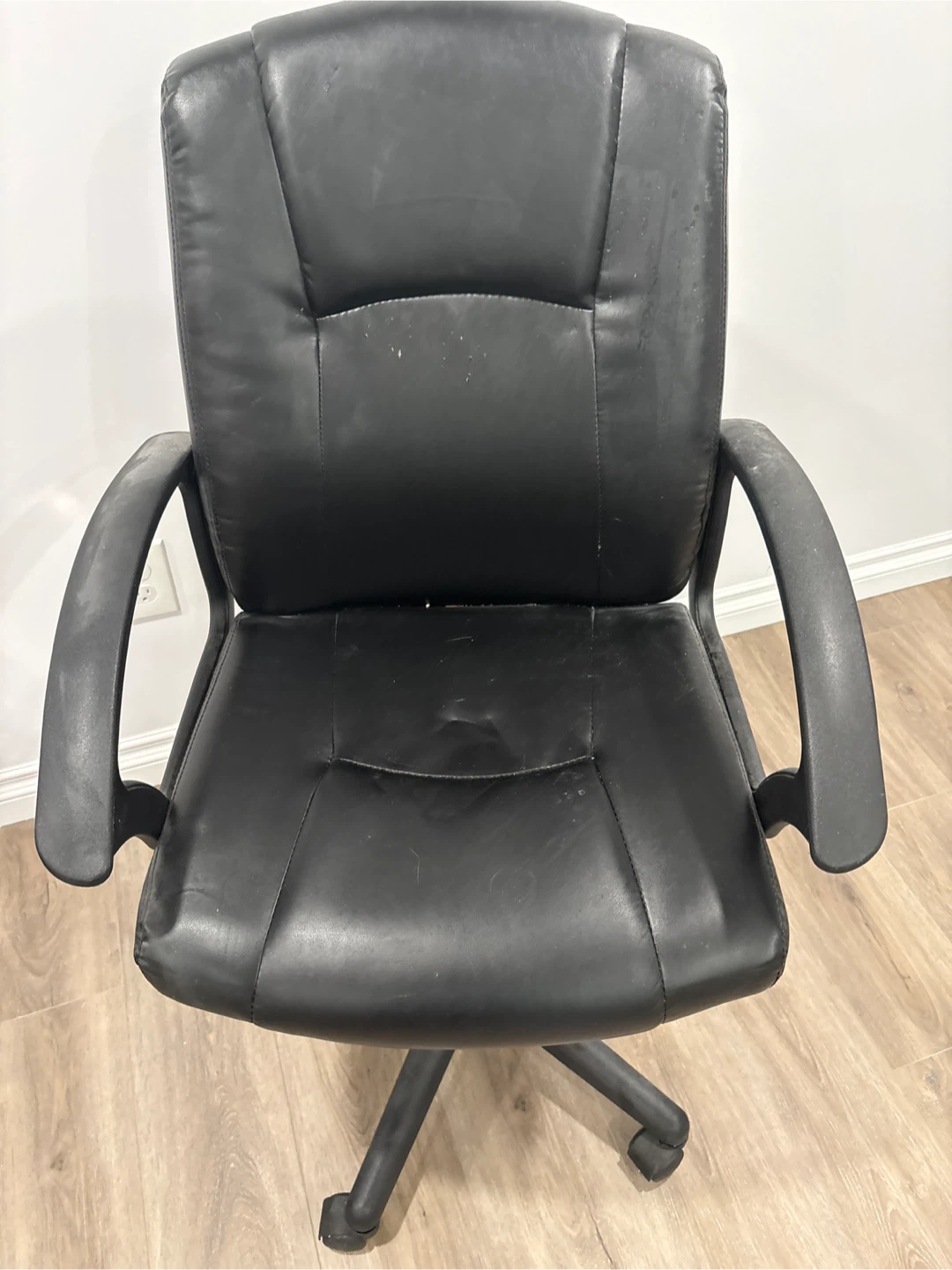 Black Faux Leather Office Chair