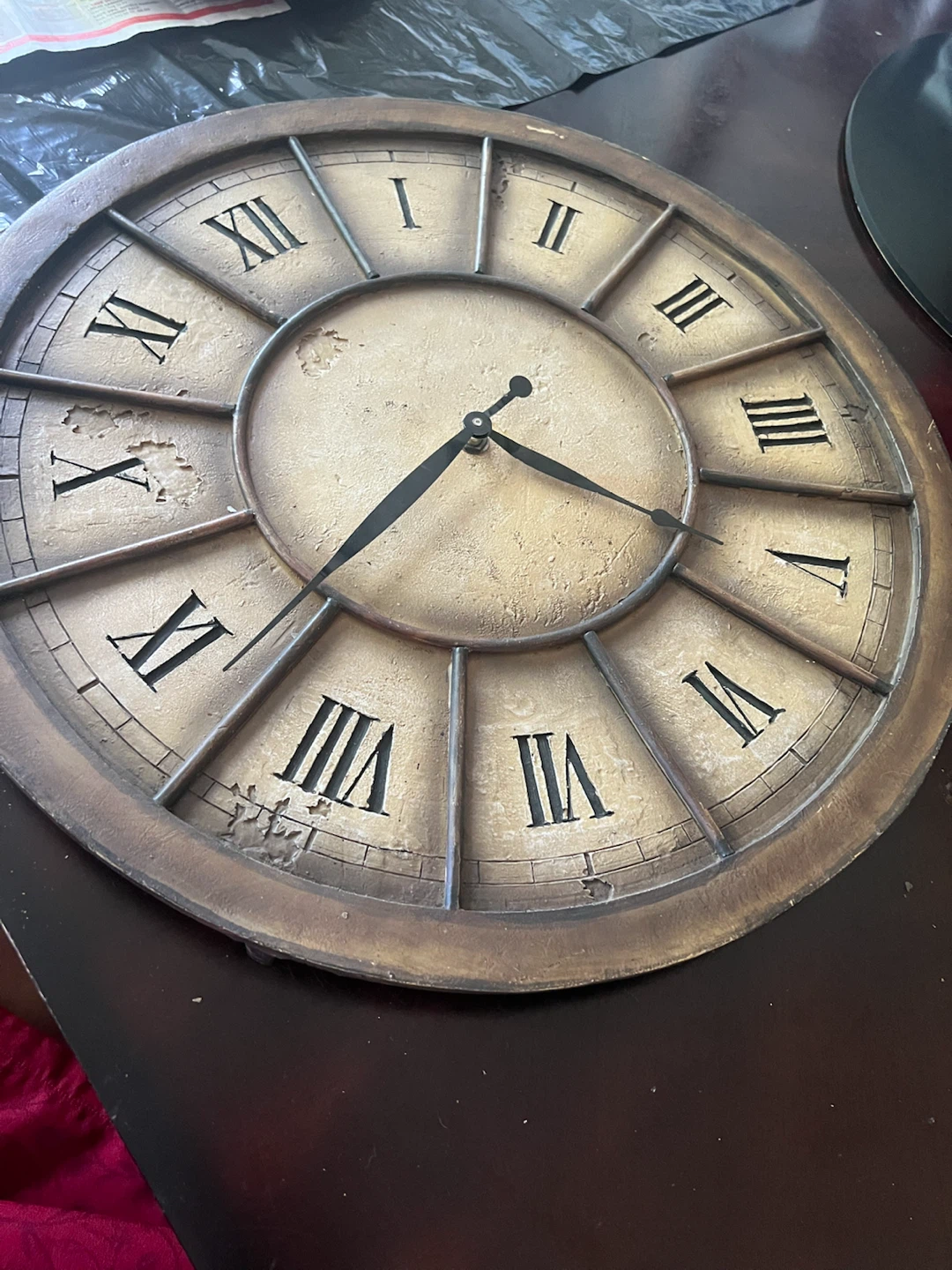 17.5 “ Rustic Roman Numeral Wall Clock