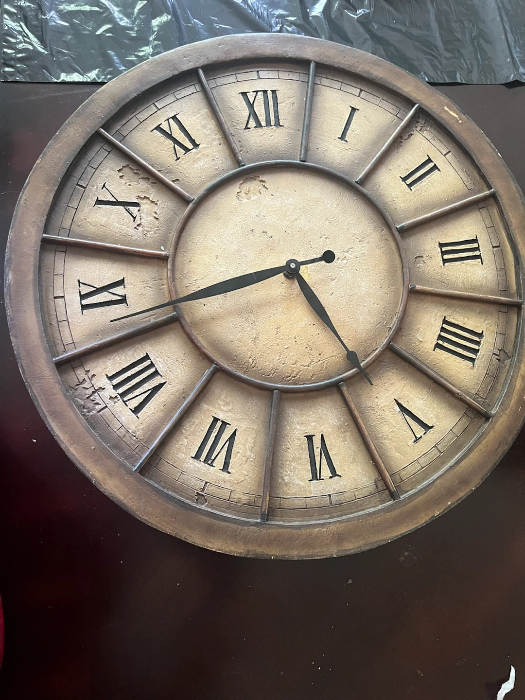 17.5 “ Rustic Roman Numeral Wall Clock - photo 4