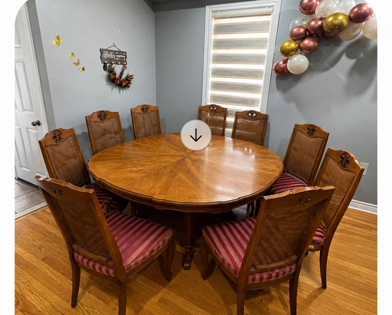Wooden Dining Table Set with 8 Chairs
