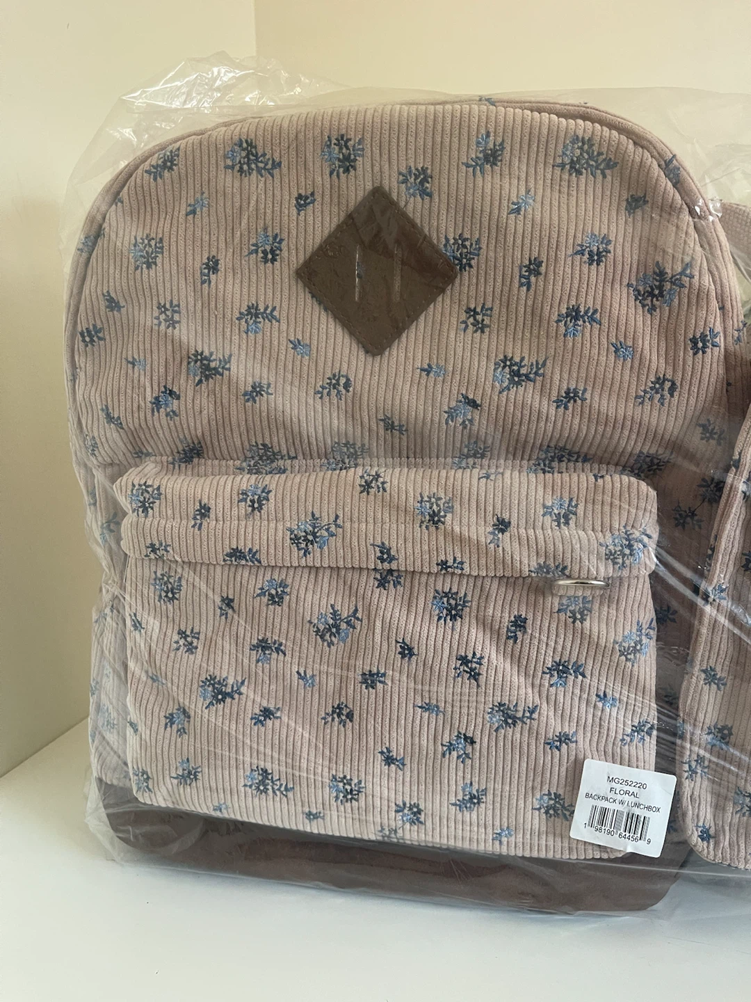Floral Backpack with Lunchbox