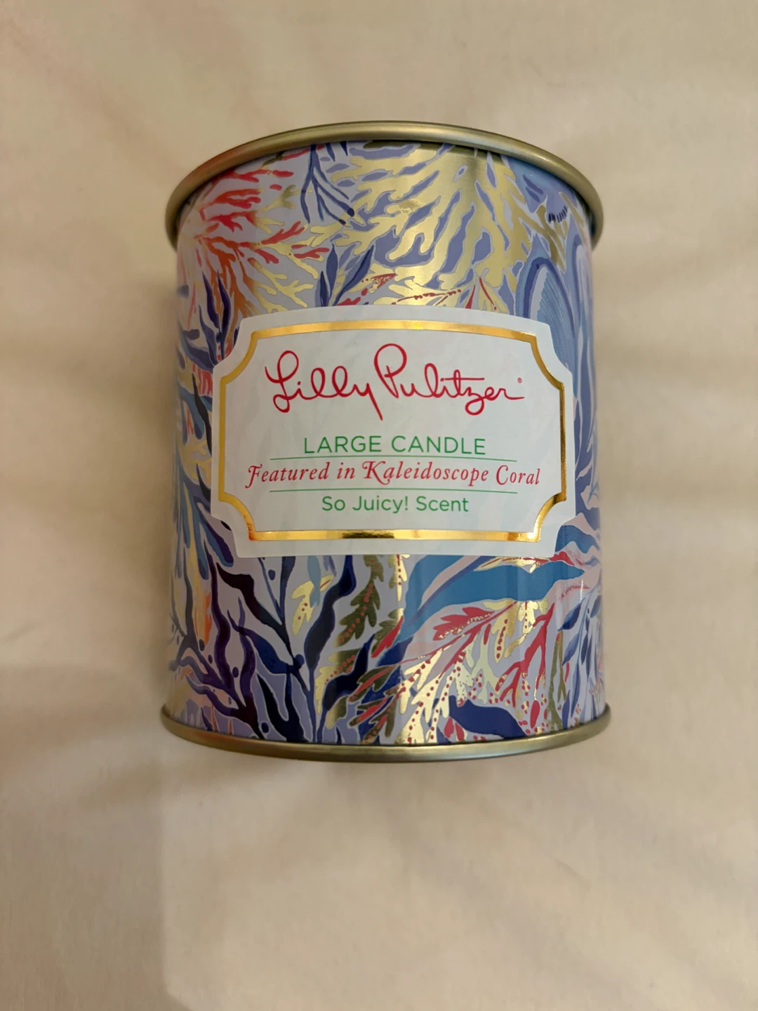 Lilly Pulitzer Large Candle - Kaleidoscope Coral Scent