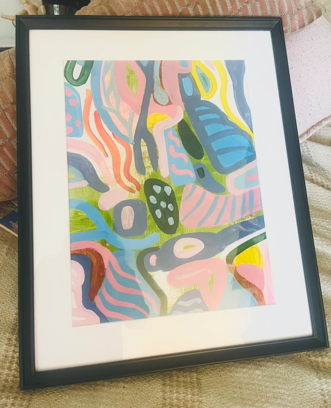 Framed Abstract Painting 17x22 - photo 4
