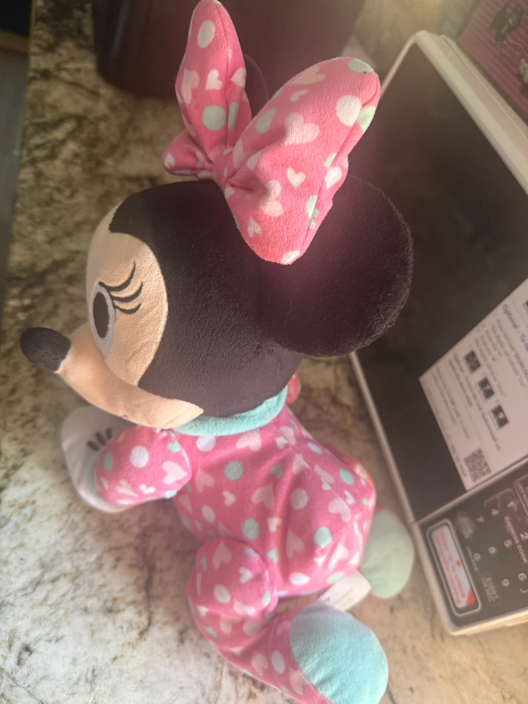 Minnie Mouse Plush Toy in Pajamas sound with moving - photo 3