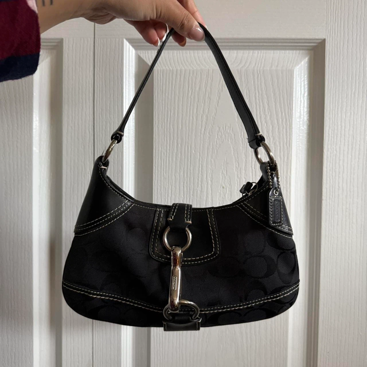 Coach Black Signature C Hobo Bag