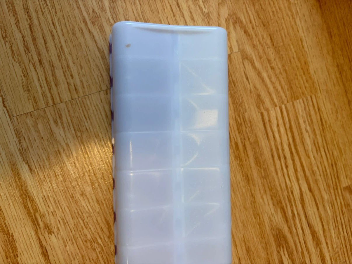 Dual sided 14 day blue and purple AM/PM Pill Organizer - photo 2
