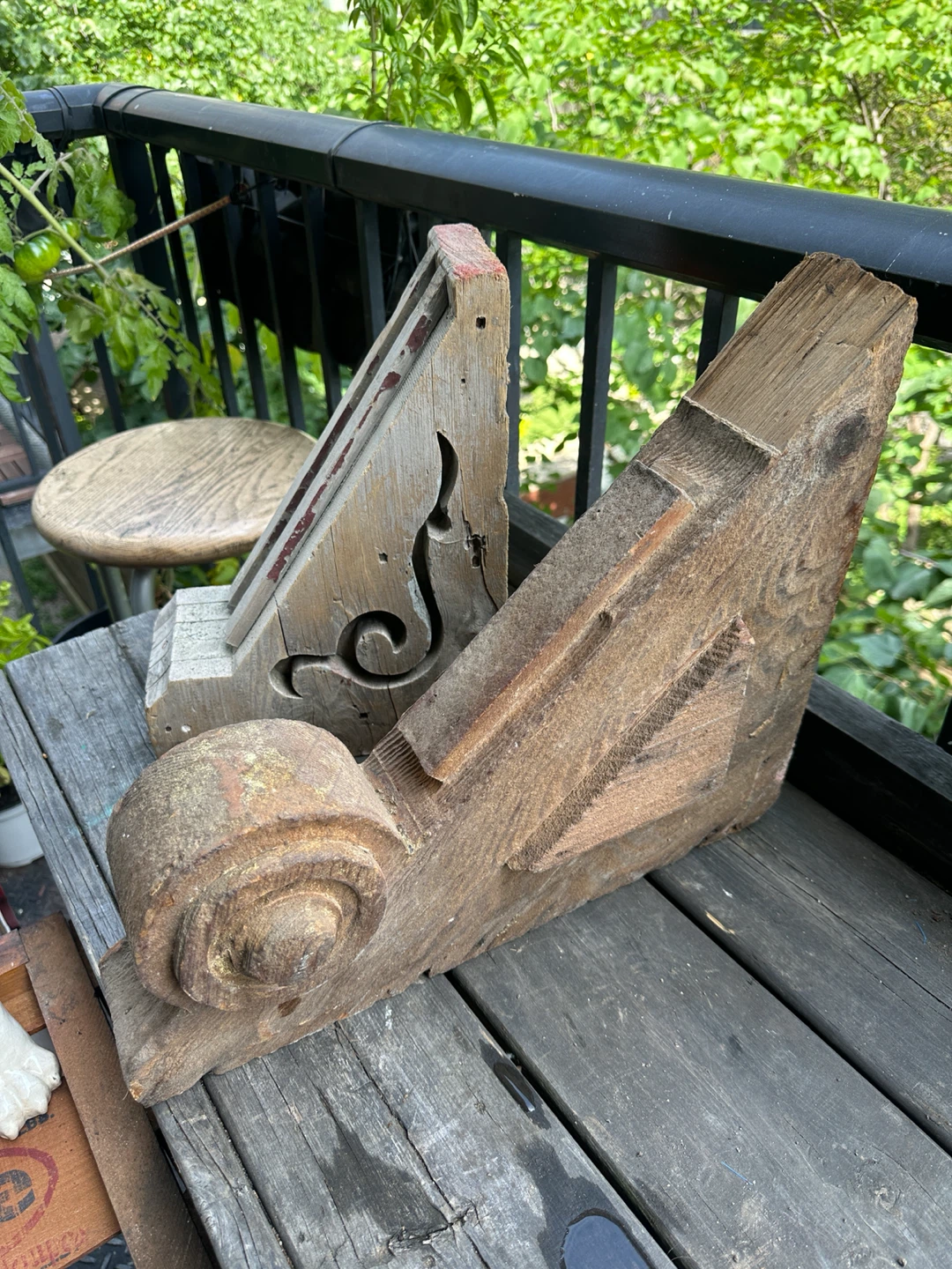 ANTIQUE WOOD CORBELS VINTAGE ARCHITECTURAL DISPLAY ITEMS - photo 2