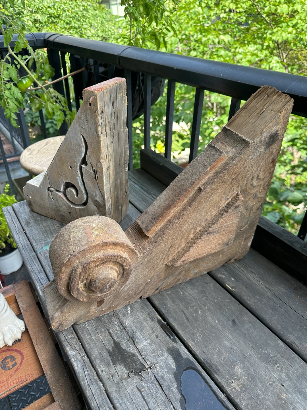 ANTIQUE WOOD CORBELS VINTAGE ARCHITECTURAL DISPLAY ITEMS - photo 3