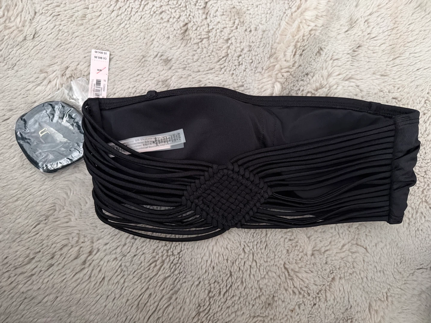 Victoria's Secret Black Strapless Bikini Top