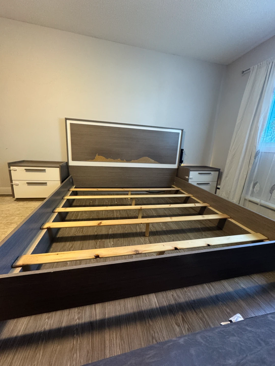 King Bed Frame with Headboard and Nightstands - photo 2
