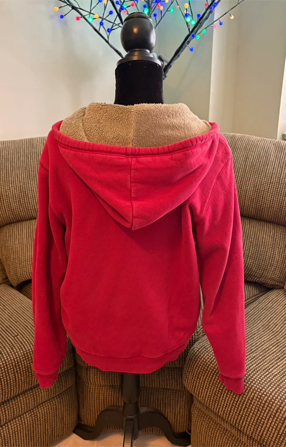 ✨✨Tommy Hilfiger Red Sherpa Lined Zip-Up Hoodie - photo 4