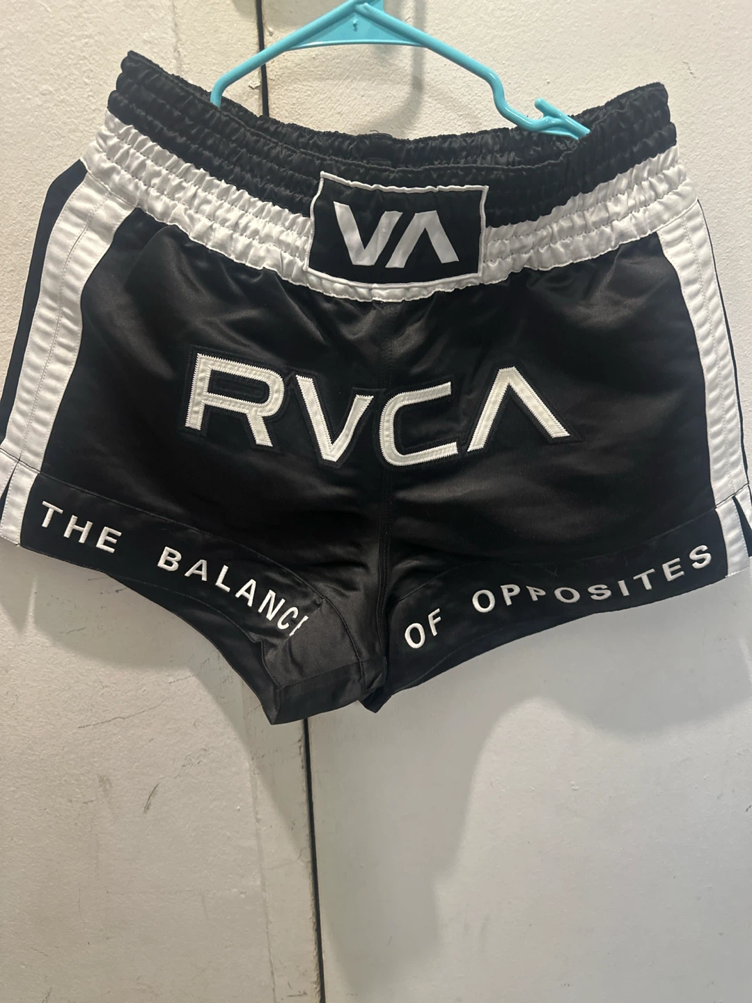 RVCA Muay Thai Shorts Black White - photo 2