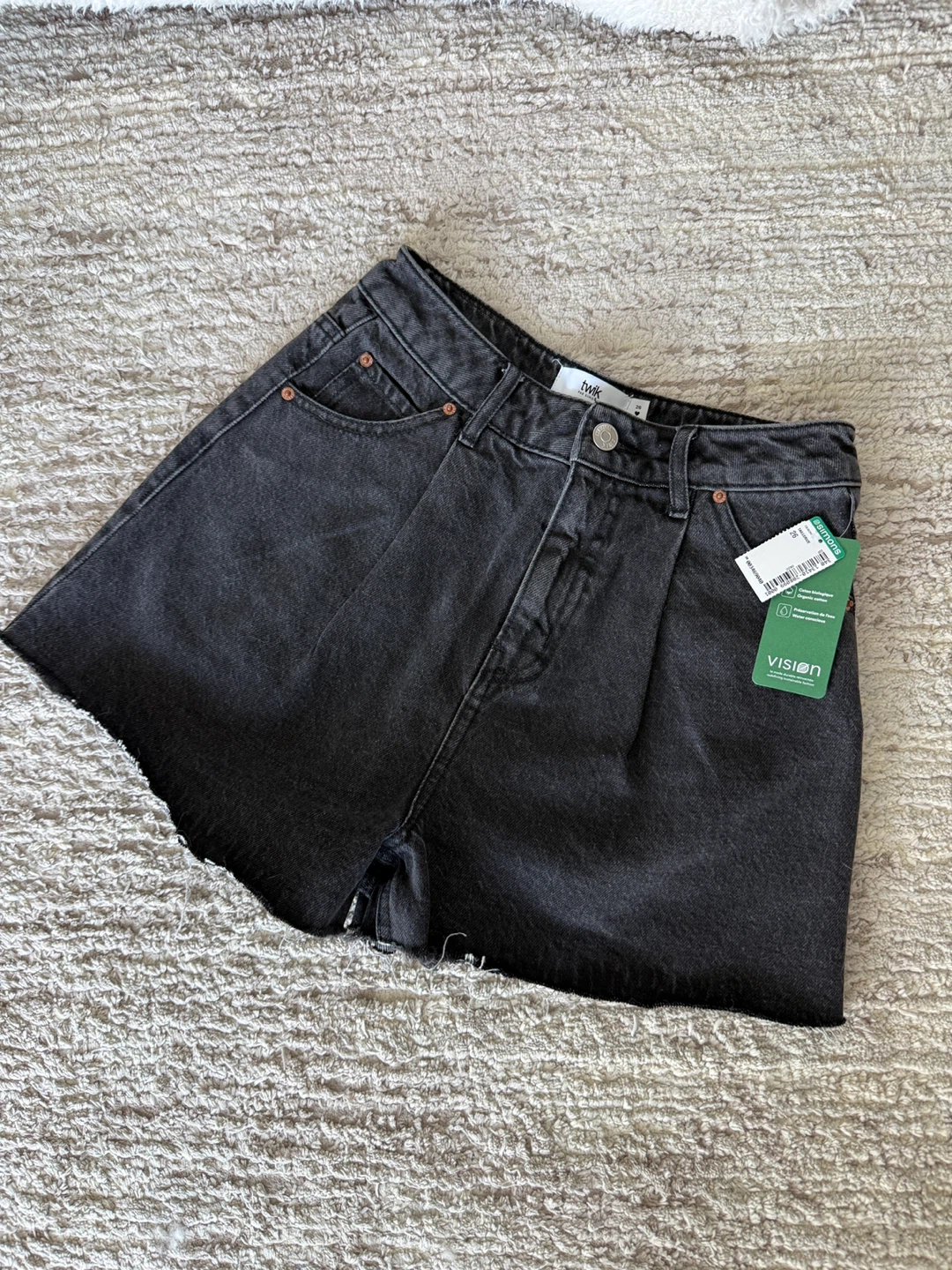 TWIK Black Denim Shorts Size 26
