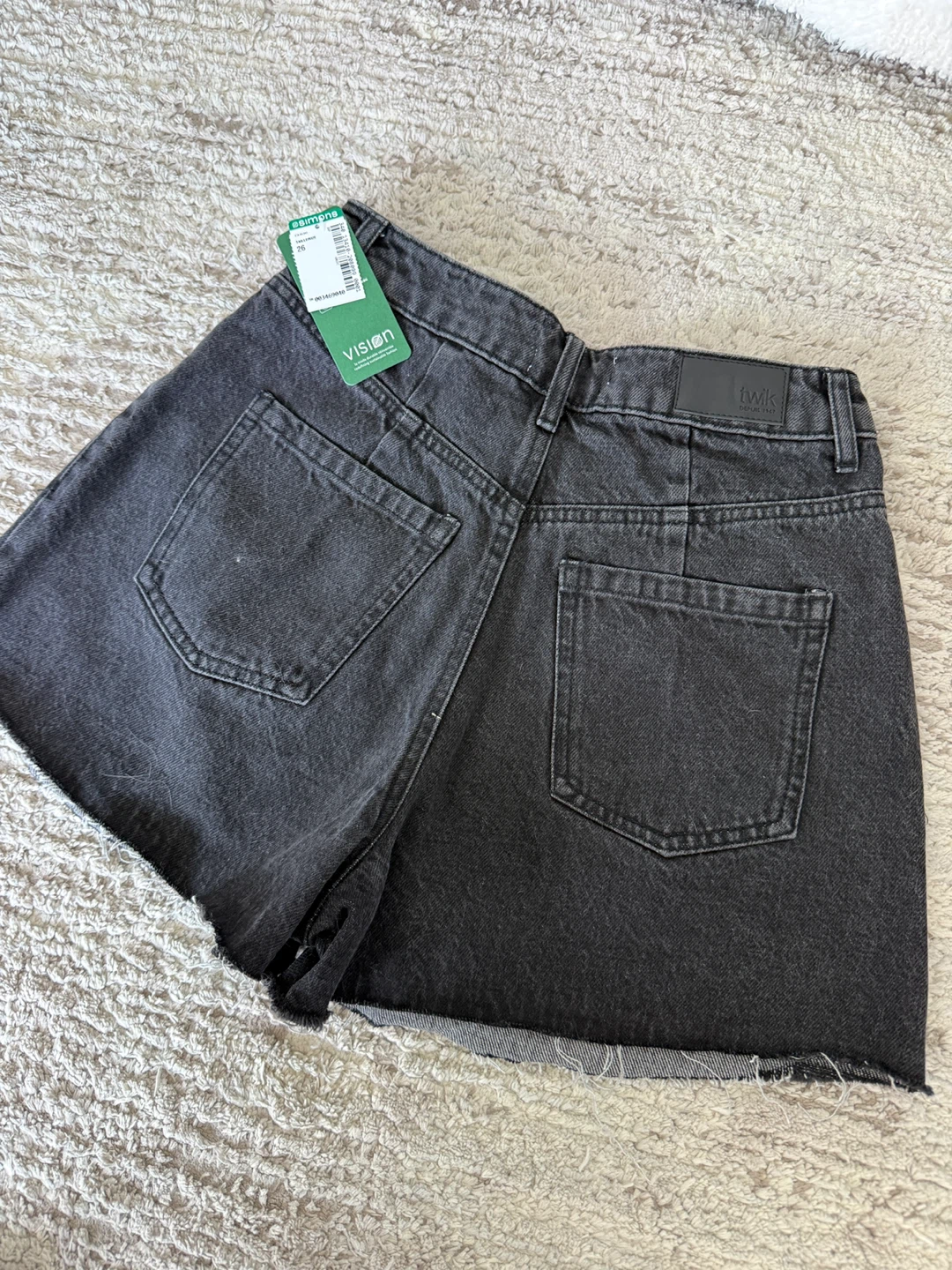 TWIK Black Denim Shorts Size 26 - photo 2