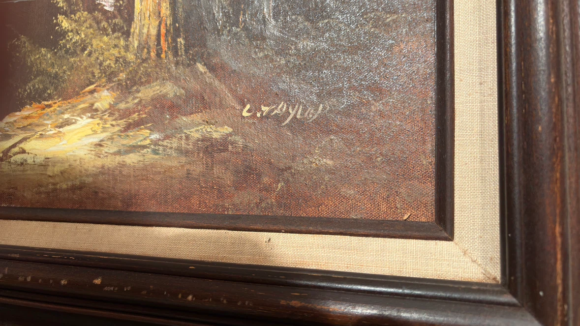 Huge Vintage 1970s L. Wagner  Oil  Painting - - photo 2