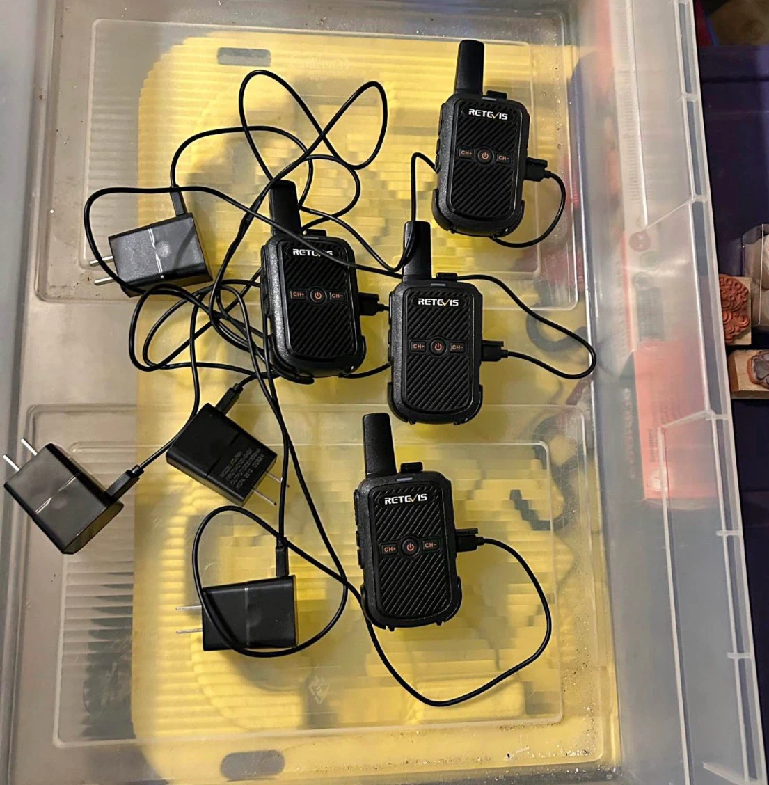 4 Retevis  Two-Way Radios with 3 Chargers