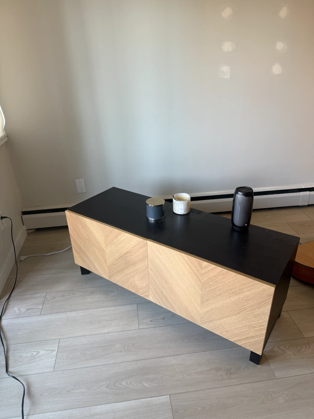 Black and Wood Two-Door Cabinet - photo 5