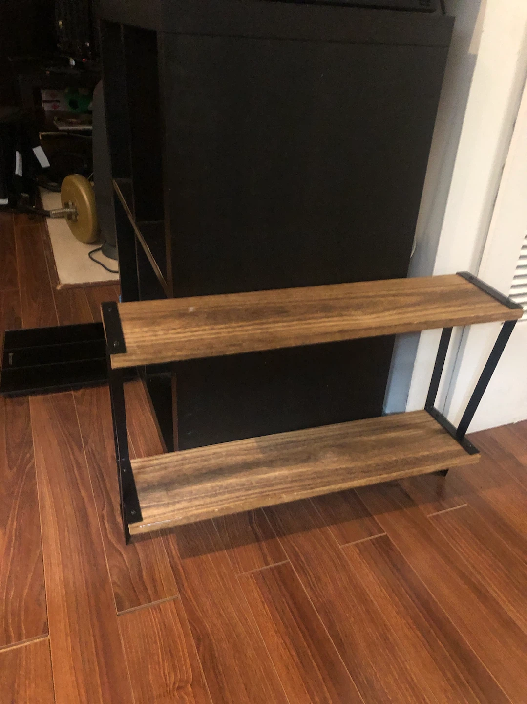 2-Tier Wood and Metal small shelf - photo 2